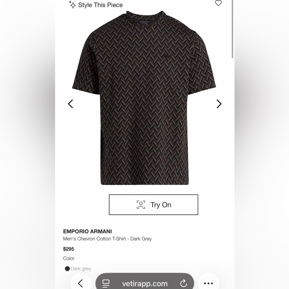 Men’s Emporio Armani Chevron Tee *NEW*